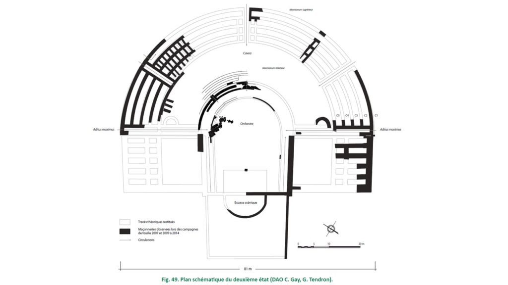 Plan de la seconde phase du théâtre