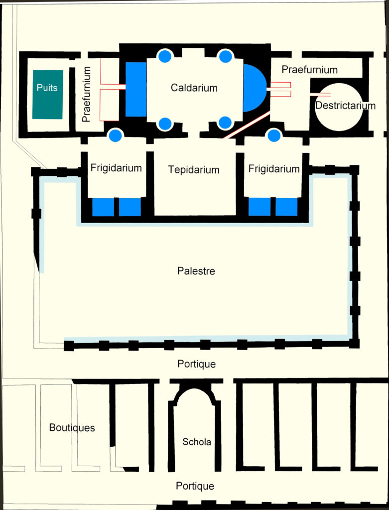 Plan des thermes - Site du Fâ